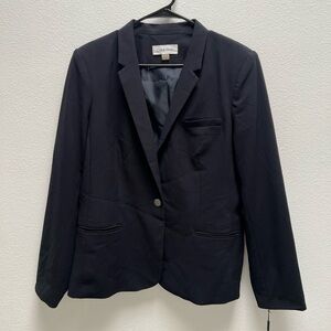 Calvin Klein women's Navy one button blazer size 14